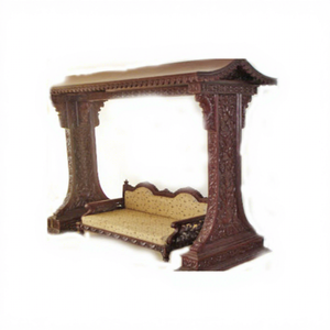Teak Wood Brown Finish <b>Swing</b> For Home High Quality Maharaja <b>Swing</b> For Living Room Customized Size Wooden Jhula Manufacturer USA - Product Image 1