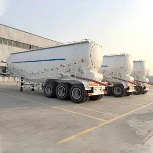 3 Axle 30/35/40/45cbm Bulk Cement/Fly Ash/Flour/Powder Material Transport Tank/Tanker Heavy Duty Truck Semi Trailer