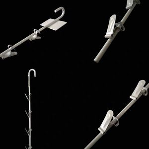 12 Station Hanging Merchandise Strips With <b>Hooks</b> Metal Display <b>Clip</b> Strips for Retail Display With Label Header - Product Image 5