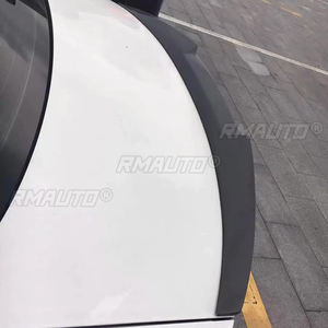 Aileron arrière en fibre de carbone style M4 pour Audi A6 C7 berline, FRP non peint, noir brillant, carbone forgé, 2012-2016 - Product Image 6