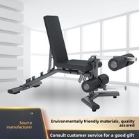 Appareil d'exercice multifonctionnel commercial pour abdominaux et haltères, banc de musculation complet