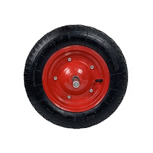 <span class=keywords><strong>Rueda</strong></span> Neumática Reforzada 3.50-8 para Carretilla con Llanta de Acero y Rodamiento de Bolas, Neumático Inflable de Alta Carga para Carrito de Jardín - Product Image 2
