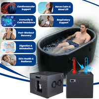 Bain de glace extérieur ZT avec refroidisseur et filtre, système de refroidissement d'eau pour bain de glace commercial, équipement de thérapie sportive