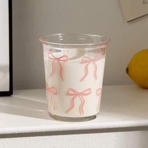 Personnalisé Coréen Mignon Arc Rose Transparent Monocouche Tasse En Verre Ins En Gros Café Verres Tasses À Jus - Product Image 6