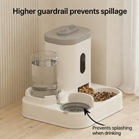 Fontaine à eau et distributeur automatique de nourriture 2-en-1 pour chats, bol combiné pour nourriture et eau pour animaux de compagnie, gamelle intégrée pour chats et chiens, fournitures pour animaux de compagnie