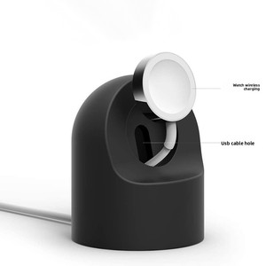 Support de charge sans fil avec base en silicone pour <span class=keywords><strong>Apple</strong></span> IWatch ; Station de charge pour montre connectée ; Fabriqué en Chine ; Vente en gros disponible - Product Image 3