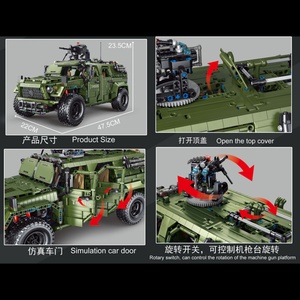 3175 Piezas T4015 RC Vehículo Todoterreno Modelo de Coche SUV Militar Hummer Blindado de Asalto Bloques de Construcción de Juguetes - Product Image 5