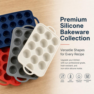 Juego de Moldes de Silicona para Hornear, Antiadherentes, para Cocina, Panadería y Fiestas, Aptos para Horno, Microondas y Lavavajillas - Product Image 1