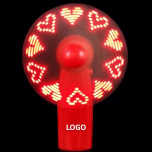 ของขวัญส่งเสริมการขาย พัดลมมือถือขนาดเล็กแบบชาร์จไฟได้ พร้อมข้อความ LED แบบกำหนดเองและข้อความกระพริบ - Product Image 4