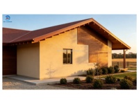 Villa préfabriquée de style campagnard australien de luxe en acier léger, plain-pied, 3 chambres, 2 salles de bain, maison modulaire moderne, double garage, clé en main