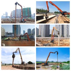 เครื่องตอกแผ่นไวโบรไฮดรอลิก18-65ตันเครื่องขุดกองค้อนไวโบรไฮดรอลิกติดตั้ง - Product Image 6