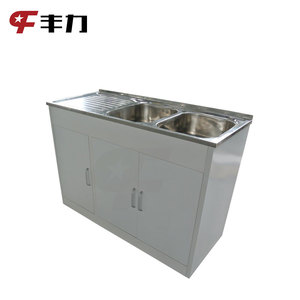Meuble de cuisine en acier inoxydable, meuble sous évier en métal, armoire de cuisine en métal, étanche - Product Image 4