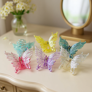 Pinza de Pelo con Diseño de Mariposa Angelina de 7.5 cm, Diseño Moderno para Mujeres y Niñas - Product Image 4