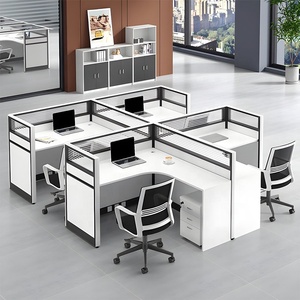 Văn phòng bàn đồ nội thất bàn 6 chỗ ngồi Modular văn phòng máy trạm văn phòng cubicle Máy Trạm 4 người cho nhân viên - Product Image 4