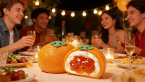 Daifuku au kaki, Wagashi, Gâteau de riz sucré, Snack <span class=keywords><strong>asiatique</strong></span>, Garniture crémeuse - Product Image 4