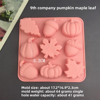 Moule en silicone DIY en forme de citrouille, feuille d'érable, bonbon ou fleur pour gelée, mousse, gâteau, savon, pudding parfumé, emballé individuellement