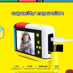 BTJ 2.4 Inch HD <b>Mini</b> Digital <b>Camera</b> 1080P Selfie Dual Lens 180 Wide Angle Smooth Material Children's <b>Camera</b> for Boys Girls - Product Image 4