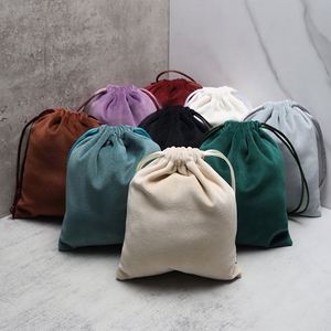Custom Black Gift <b>Drawstring</b> Velvet Pouch <b>Bag</b> Velvet Household Products Using Velvet Pouch <b>Bags</b> With Logo - Product Image 5