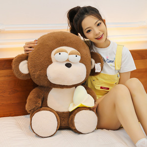 Vente en gros directe usine : Nouvelle peluche singe banane assis mignon, décoration d'intérieur, cadeau de festival pour enfants et adultes - Product Image 5