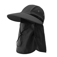 Chapeau de légionnaires amovible à séchage rapide Chapeaux de soleil pour l'extérieur et les voyages Couverture de cou de visage de protection Casquette de pêche de style personnage
