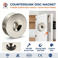 Imán Industrial de Neodimio NdFeB N52 con Orificios para Tornillos Simples/Dobles, Recubierto de Níquel con Orificio Avellanado, Imán de Canal