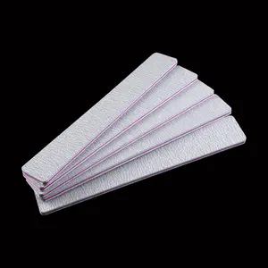 Good Quality Double Sided Korea Sandpaper Zebra Grey Nail File 100/180 Square Shape Nail Art Files For Manicure