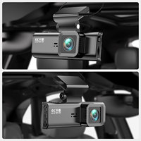 Nouvelle caméra embarquée 4K double objectif avant et arrière, écran 3,18 pouces, boîte noire avec Wi-Fi et GPS intégrés