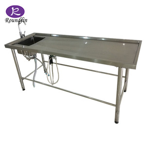 Tavolo per Autopsia in Acciaio Inossidabile per Esami Post Mortem, Dissezione e Imbalsamazione per Obitori e Diagnosi - Product Image 6