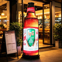 Affichage numérique et écrans publicitaires en forme de bière avec écran LED flexible spécial de forme cylindrique P2 pour intérieur