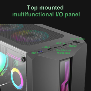 Boîtier d'ordinateur compact Mini <span class=keywords><strong>ATX</strong></span>, support GPU 290 mm, 7 emplacements PCI, châssis de bureau - Product Image 6