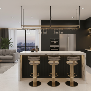 Hot Selling Modern Style Metal Design Commercial Dining Chair Convertible High Adjustable Barstool Set Living Kitchen Hotel Use - Product Image 3