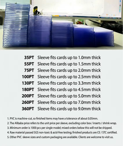 Prêt à expédier – Protège-cartes rigides en PVC de 35 à 360 points pour cartes de sport, TCG – Protège-cartes transparents épais multi-tailles - Product Image 5