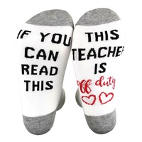 Nouvelles Chaussettes Unisexe 2026 avec Mots Amusants et Lettres « Si vous pouvez lire ceci » pour Infirmières et Enseignants