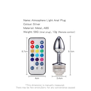 Juguetes sexuales <span class=keywords><strong>para</strong></span> hombres y <span class=keywords><strong>mujeres</strong></span>, masajeador de próstata, tapón Anal, con luz LED y Control remoto, sin vibración - Product Image 5