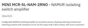 Nuevo y Original MS-Phoenix 2864105 MINI MCR-SL-NAM-2RNO - Amplificador de Interruptor de Aislamiento NAMUR - Product Image 4