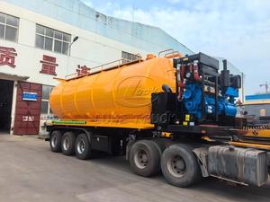3 Axle 12 Wheel 7000 Gallon Sewage <b>Suction</b> vacuum Semi Trailer with Aux Engine Water Ring Vacuum <b>Pump</b>,For Overseas Export Market - Product Image 2