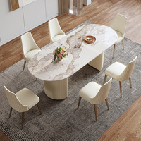 Ensemble de table et chaises de salle à manger en bambou de luxe pour petits appartements, fabriqué en Chine, vente directe d'usine