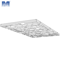 Mur-rideau en métal perforé au design personnalisable, moderne et tendance, découpe laser 3D, revêtement en aluminium imperméable