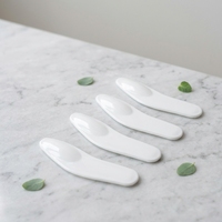 SEEME Cuillère à crème pour masque de soin de la peau en plastique blanc