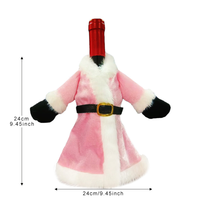 Penutup botol anggur merah natal mantel Santa Claus penutup sampanye