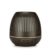 Diffuseur d'arômes ultrasonique vertical à rayures creuses, humidificateur à brume épaisse avec télécommande, lumière LED 7 couleurs, USB, pour table, usage domestique
