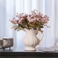 Buket Bunga Daisy Buatan Tangan Premium Multi-Ranting dari Kain Sutra, Bunga Artifisial untuk Dekorasi Rumah Modern, Centerpieces Hari Valentine