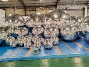 PVC palla a specchio gonfiabile per eventi discoteca sfera a specchio gonfiabile per la fase 60 pollici argento specchio sfere - Product Image 5