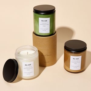 חדש למכירה חם ענבר ירוק מט לבן צנצנות פנר יוקרתי לבן צנצנות ריק 8 כלי הנר - Product Image 2