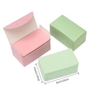 100 blocs de notes adhésives vierges à coins arrondis pour le bureau et l'étude, cartes de mots vierges, cartes de messages, essentiels de rentrée scolaire, blocs de mémo - Product Image 2