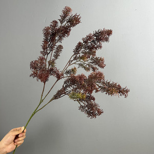 Stelo di felce asparagino artificiale soffice e vellutato da 72 cm con 3 rami, per decorazioni floreali per archi nuziali, fattorie e vasi domestici - Product Image 6