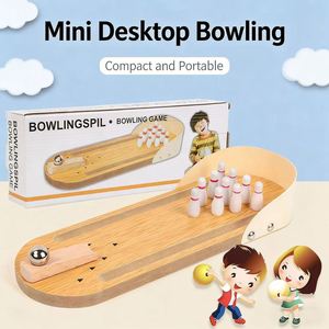 Children's Educational Wooden Toys Mini <b>Bowling</b> Baby Parent-child Interactive Desktop <b>Bowling</b> Wooden Decompression Leisure Toys - Product Image 5