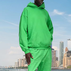 Sudadera con capucha informal deportiva con lavado ácido, hombro caído para opciones de estampado Puff, ropa de gimnasio de algodón 100%, ropa de calle de peso pesado, Sudadera con capucha - Product Image 4