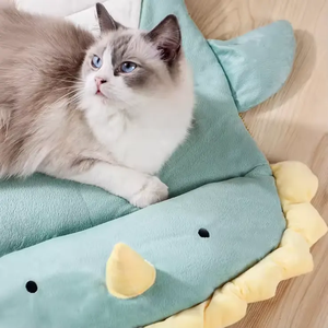 Large Cute Dinosaur Duck Shaped Summer Cooling Breathable <b>Cushion</b> Sustainable Washable Dog Kennel Cat Nest Beds Pet Mat Pads - Product Image 5