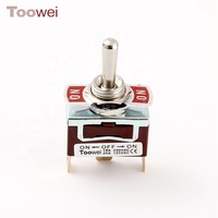 Mini interrupteurs à bascule marche-arrêt DPDT, 3 broches, 10a, 250v ac, 3 positions